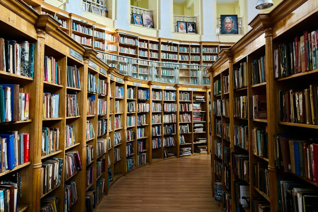 library shelves