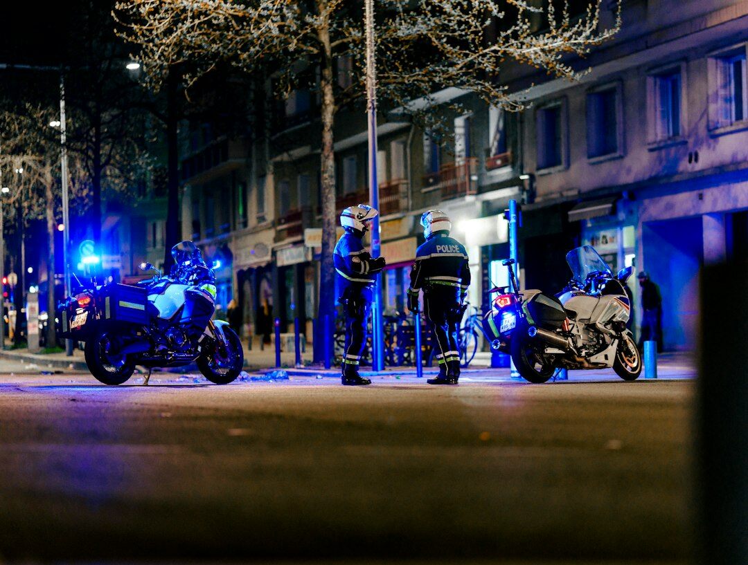 police searching at night